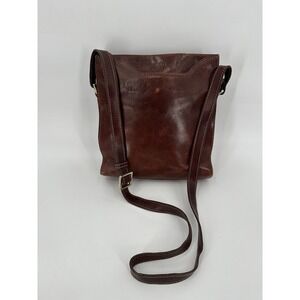 Vintage Giudi Italian Bag Brown Leather Bucket Crossbody Boho Rustic